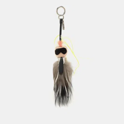 Pre-owned Fendi Multicolor Fur Mini Karlito Bag Charm