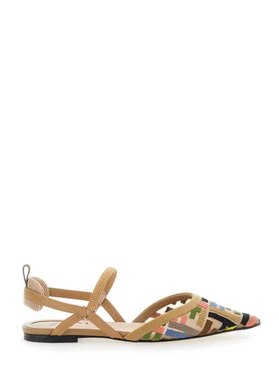 FENDI MULTICOLOR KITTEN RETE FLAT