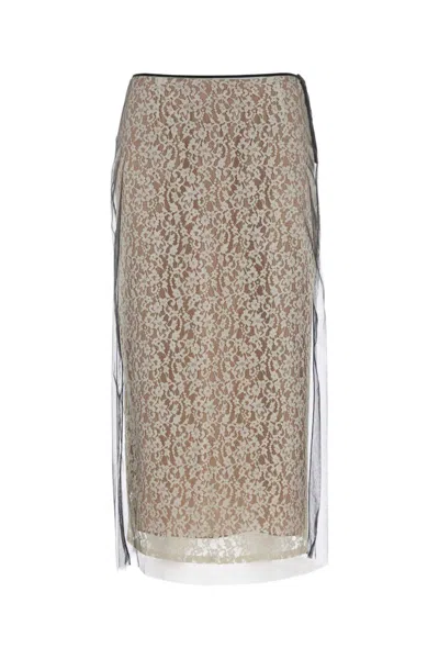 FENDI WHITE LACE SKIRT
