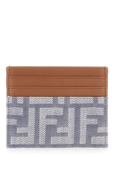 Fendi Multicolor Leather And Fabric Cardholder