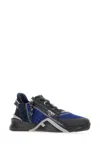 Fendi Flow Sneakers With Leather And Fabric In Black