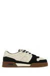Fendi Men Low Top Sneaker In Calfskin With Logo In Multi