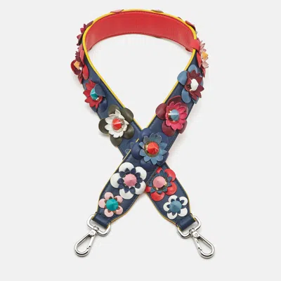 Pre-owned Fendi Multicolor Leather Flowerland Strap You Shoulder Bag Strap