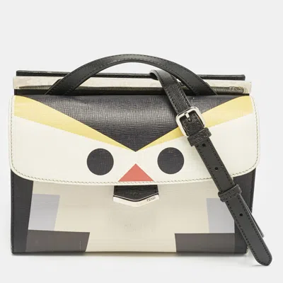 Pre-owned Fendi Multicolor Leather Mini Monster Demi Jour Top Handle Bag