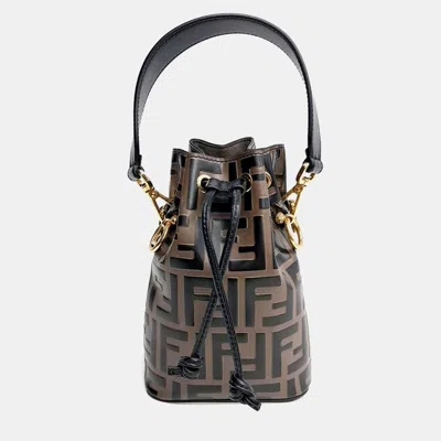 Pre-owned Fendi Multicolor Leather Montrejo Mini Bucket Bag