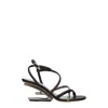 Fendi Multicolor Leather Sandal In Multi