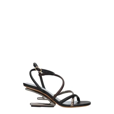 FENDI FENDI MULTICOLOR LEATHER SANDAL