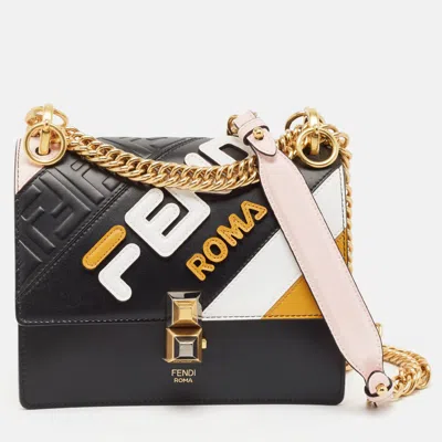 Pre-owned Fendi Multicolor Leather Small Liberty Mix Kan I Chain Shoulder Bag