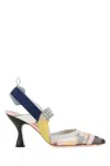 Fendi Multicolour Mesh Medium-heeled Slingbacks In Multi