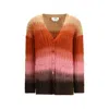 Fendi Gradient Mohair And Wool Oversized Cardigan Clothing In Multi