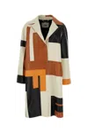 Fendi Soprabito In Nappa Multicolor Donna In Multimattone