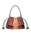 Fendi Multicolor Pleated Leather Bag In Multi