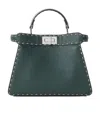 Fendi Multicolor Sage Selleria Bag With 556 Hand-sewn Topstitches In Green