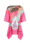 Fendi Multicolor Silk Blend Mini Dress In Multicolor