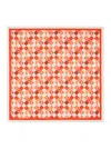 Fendi Multicolor Square Scarf With All-over Geometric Print And Ff Motif In Silk Woman
