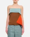 Fendi Draped Asymmetric Mini Skirt In Multicolor