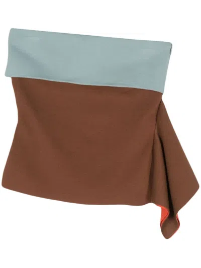 Fendi Multicolor Stretch Wool Blend Top