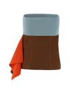 Fendi Multicolor Stretch Wool Blend Top In Brown