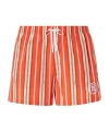 Fendi Striped Swim Shorts Elastic Waistband