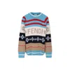 Fendi Multicolor Sweater For Kids With Logo In Multicolor