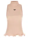 Fendi Light Pink Cotton Tank Top In Pink