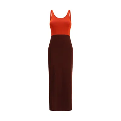 Fendi Multicolor Viscose Casual Dress In Red