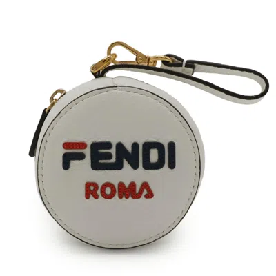 Pre-owned Fendi Multi-color White Nylon Leather Backpack () In Multi-color, White