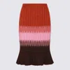 Fendi Gradient Mohair And Wool High-waisted Midi Skirt Clothing In Multi