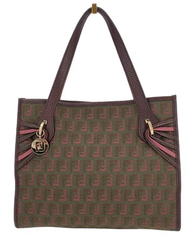 Pre-owned Fendi Multicolor Zucchino Canvas Tote (authentic Pre-loved)