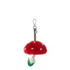 Fendi Multicolored Leather And Red Mink Charm In Red