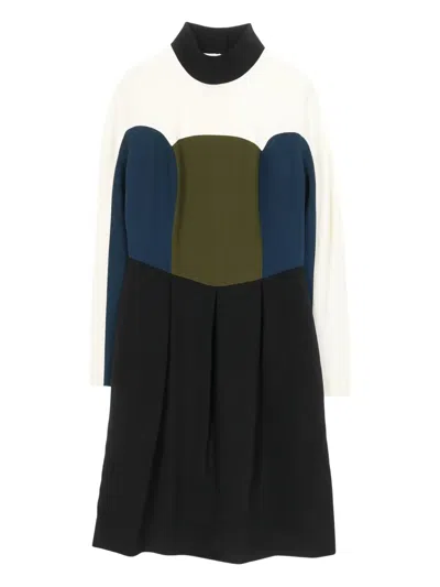 Pre-owned Fendi Multicolour Colour-block One Piece In Black
