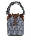 Fendi "mon Tresor" Bag In Jacquard Ff In Blue