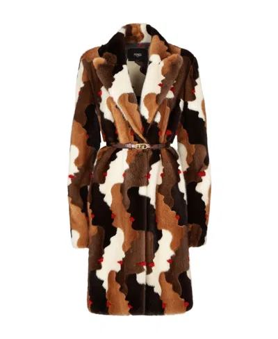 Fendi Multicolour Mink Coat