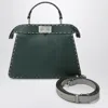 Fendi Multicolor Sage Selleria Bag With 556 Hand-sewn Topstitches In Green