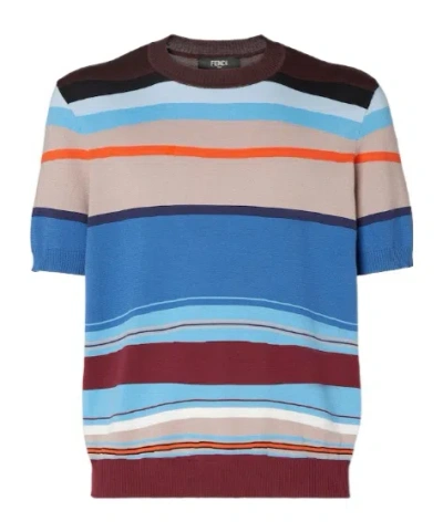 Fendi Multicolour Striped Cotton Jumper