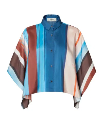 Fendi Multicolour Striped Silk Shirt