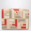 Fendi Multicoloured Ff Fabric Wallet Women In Neutral