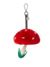 Fendi Multicolor Leather And Fur Fungo Charm In Red