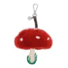 Fendi Multicolor Leather And Fur Fungo Charm In Red