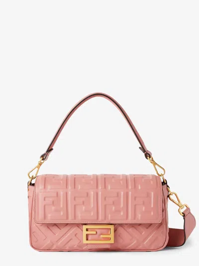 FENDI MYKONOS BAGUETTE LEATHER SHOULDER BAG