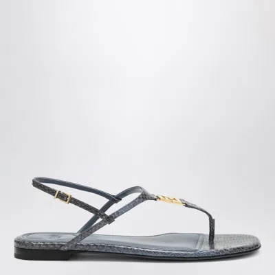 Fendi Myrtle-coloured Leather Thong Sandals Women