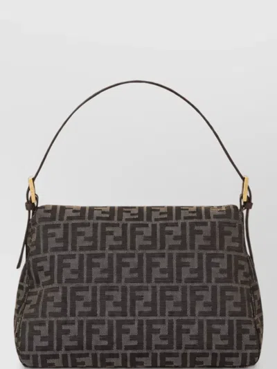 Fendi Na Jacquard Clutch Bag In Black