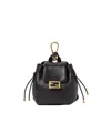 Fendi Nano Leather Backpack Charm In Black