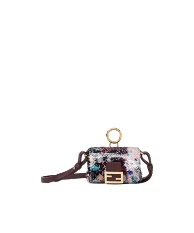Fendi Nano Baguette Keyring Bag In Multi