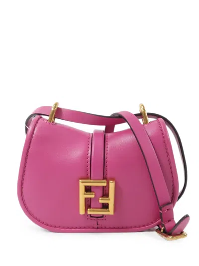 Pre-owned Fendi Nano C'mon Shoulder Bag In Pink