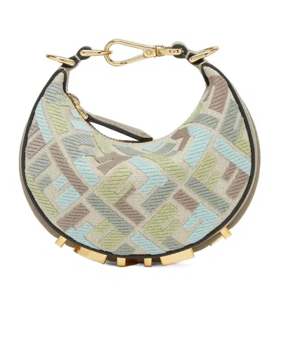 Fendi Nano Graph Handbag In Nude