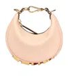 Fendi Logo-lettering Leather Bag In Pink