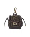 Fendi Nano Backpack Patterned Charm In Brown