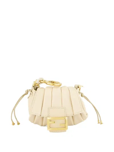 Fendi Nano Mamma Shoulder Bag In Neutral