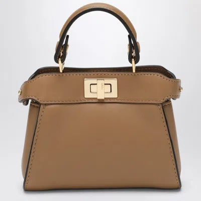 Fendi Nano Peekaboo Bag Cappuccino Women In Brown